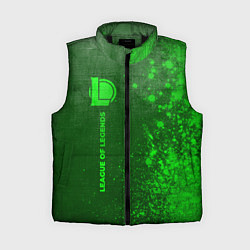 Женский жилет League of Legends - green gradient по-вертикали, цвет: 3D-черный