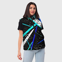 Женский жилет Разноцветные праздничные линии, цвет: 3D-светло-серый — фото 2