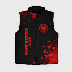 Женский жилет Manchester City - red gradient вертикально, цвет: 3D-черный