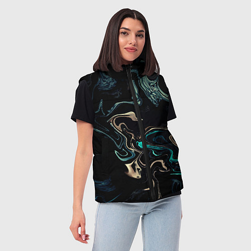 Женский жилет Безумие волн / 3D-Красный – фото 3