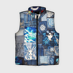Женский жилет Микс аниме и пэчворк, цвет: 3D-красный