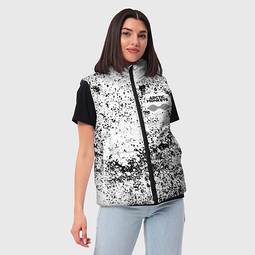 Женский жилет Arctic Monkeys - Графический хаос / 3D-Красный – фото 3