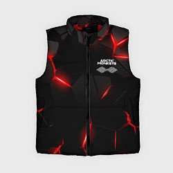 Женский жилет Arctic Monkeys - неоново красные плиты, цвет: 3D-красный