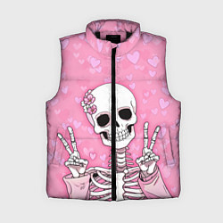 Женский жилет Скелет-милашка