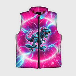 Женский жилет Cyber tyrannosaurus is a cool skateboarder