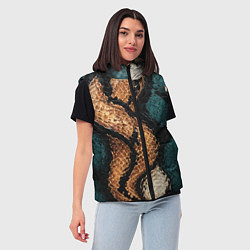 Женский жилет Кожа в змеином стиле, цвет: 3D-черный — фото 2