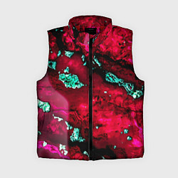 Женский жилет Абстракция красно-голубая