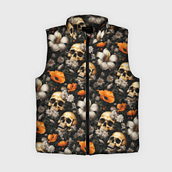 Женский жилет Маки и черепа
