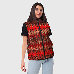 Женский жилет Красный узоры, цвет: 3D-красный — фото 2