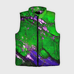 Женский жилет A purple mineral in a green stone, цвет: 3D-светло-серый