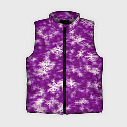 Женский жилет Снежинки глитч, цвет: 3D-светло-серый