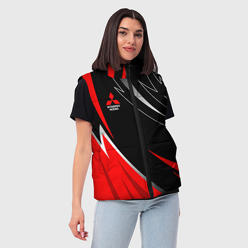 Женский жилет Mitsubishi - red and black / 3D-Черный – фото 3