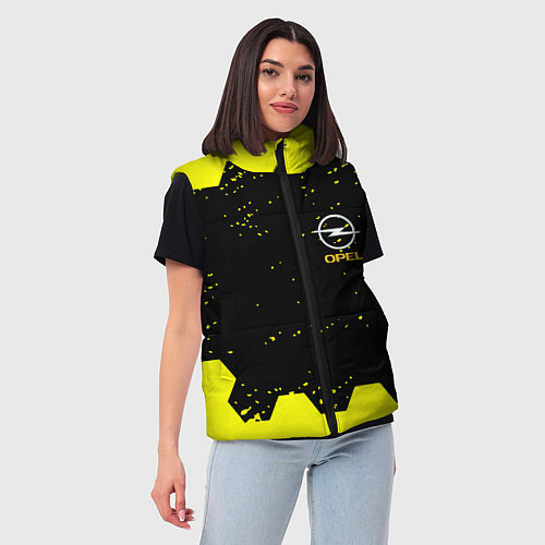 Женский жилет Opel auto hexagon steel / 3D-Черный – фото 3