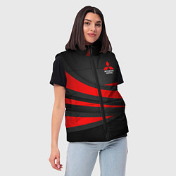 Женский жилет Mitsubishi - красная волна, цвет: 3D-красный — фото 2