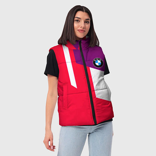 Женский жилет BMW geometry sport / 3D-Черный – фото 3