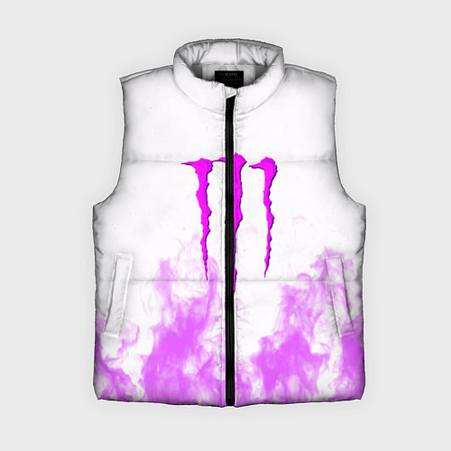 Женский жилет Monster energy neon flame / 3D-Светло-серый – фото 1