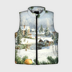Женский жилет Рождественская атмосфсра, цвет: 3D-светло-серый