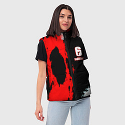 Женский жилет Rainbow six краски абстрактные, цвет: 3D-черный — фото 2