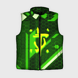 Женский жилет Doom geometry green