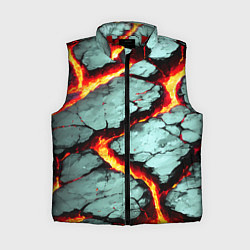 Женский жилет Треснувший камень жёлтый, цвет: 3D-красный