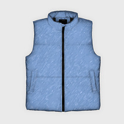 Женский жилет Холодный голубой текстурированный однотонный