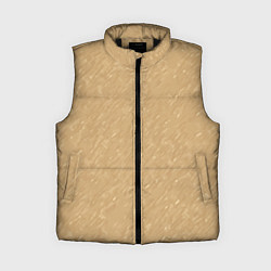 Женский жилет Песчаный бежевый текстурный, цвет: 3D-черный