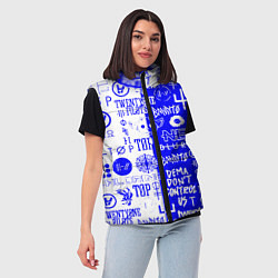 Женский жилет Twenty one pilots лого, цвет: 3D-светло-серый — фото 2