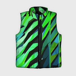 Женский жилет Чёрно-зелёная абстракция