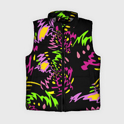Женский жилет Яркие абстрактные круги-зигзаги
