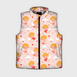 Женский жилет Паттерн с милыми купидонами