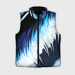 Женский жилет Бело-синие острые полосы, цвет: 3D-светло-серый