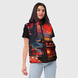 Женский жилет Japan red nature, цвет: 3D-светло-серый — фото 2