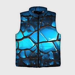 Женский жилет Синяя текстура объемных плит