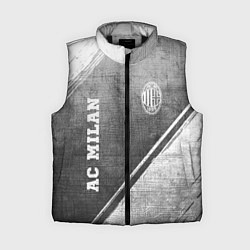 Женский жилет AC Milan - grey gradient вертикально, цвет: 3D-черный
