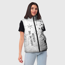 Женский жилет Bring Me the Horizon - white gradient по-вертикали, цвет: 3D-черный — фото 2