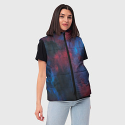 Женский жилет Тай-дай космос, цвет: 3D-черный — фото 2