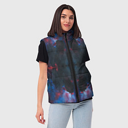 Женский жилет Тай-дай космос, цвет: 3D-черный — фото 2