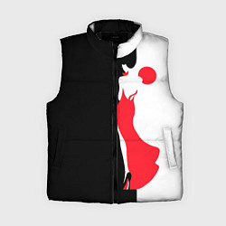 Женский жилет Девушка в красном платье, цвет: 3D-черный