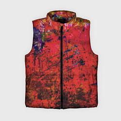 Женский жилет Абстракция - dark red grunge