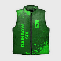 Женский жилет Rainbow Six - green gradient вертикально, цвет: 3D-черный