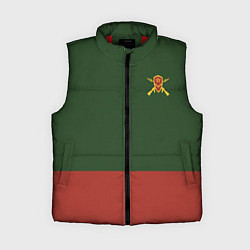 Женский жилет Мотострелковые войска: герб со щитом, цвет: 3D-красный
