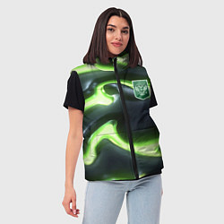 Женский жилет Зеленый неоновый камуфляж, цвет: 3D-красный — фото 2