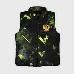 Женский жилет Зеленая краска в виде камуфляжа, цвет: 3D-красный