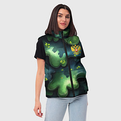 Женский жилет Летний абстрактный камуфляж, цвет: 3D-черный — фото 2