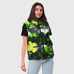 Женский жилет Камуфляж из брызг краски, цвет: 3D-черный — фото 2