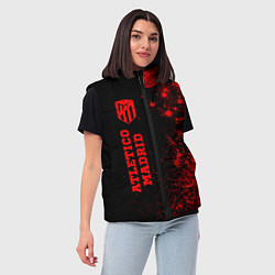 Женский жилет Atletico Madrid - red gradient по-вертикали, цвет: 3D-черный — фото 2