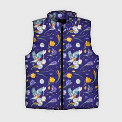 Женский жилет Зяблик и крокусы