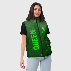 Женский жилет Queen - green gradient вертикально, цвет: 3D-черный — фото 2
