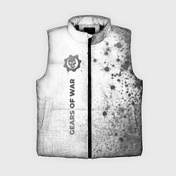 Женский жилет Gears of War - white gradient по-вертикали, цвет: 3D-черный