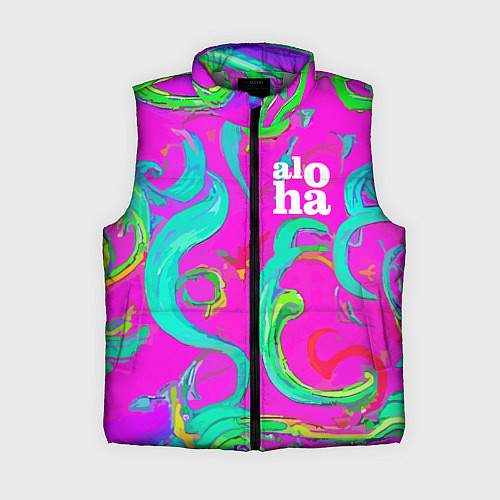 Женский жилет Abstract floral pattern - aloha / 3D-Светло-серый – фото 1